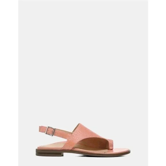 Vionic Ella Toe Loop Sandal in blooming Dahlia leather - Picture 2 of 10